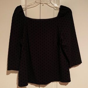 Ann Taylor Black Polka Dot Blouse